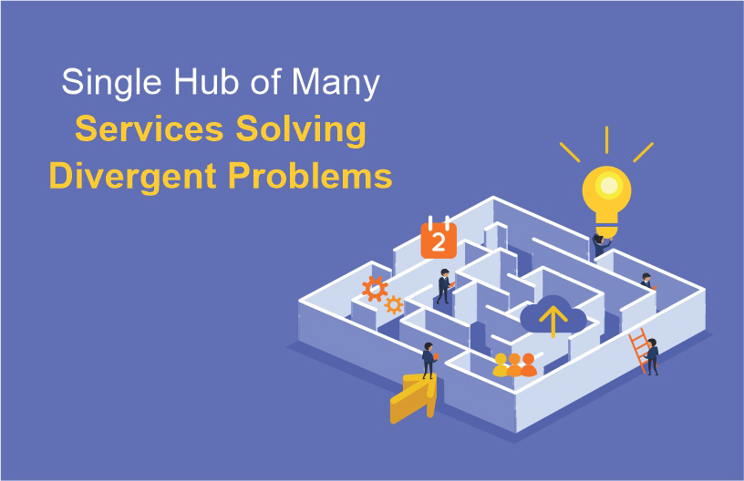 Single Hub Of Many Services Solving Divergent Problems